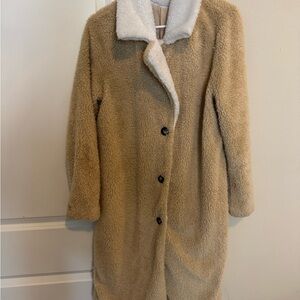 Cozy Tan Sherpa Coat